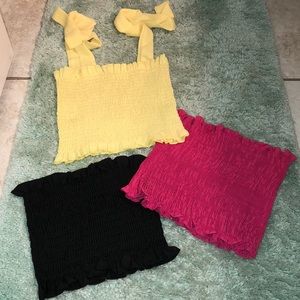 smocked crop top bundle